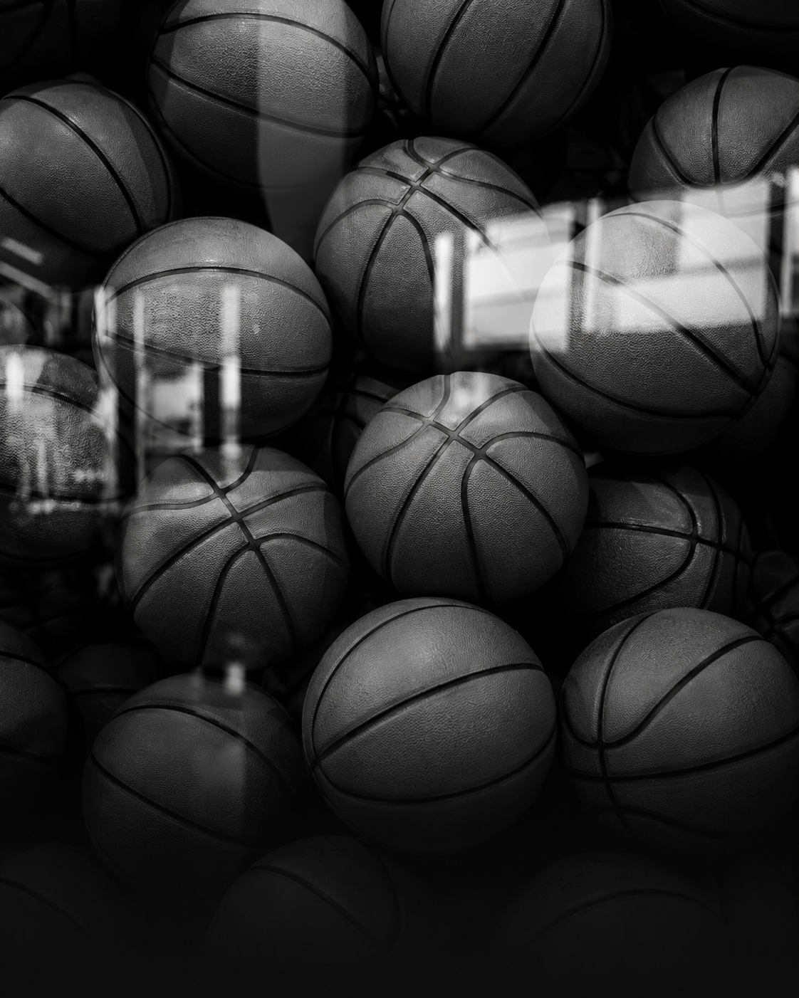 Basketballs representing the Jus Hoop basketball community
